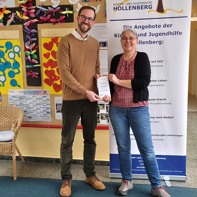 Kinder- und Jugendhilfe Hollenberg freut sich über Stadtwerke-Spende