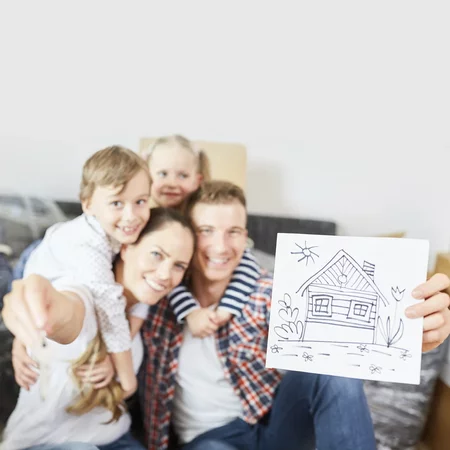 Foto einer Familie