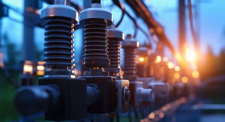 Technische Anlage in einem Umspannwerk