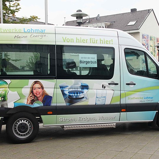 Der Bürgerbus Lohmar im Stadtwerke-Design