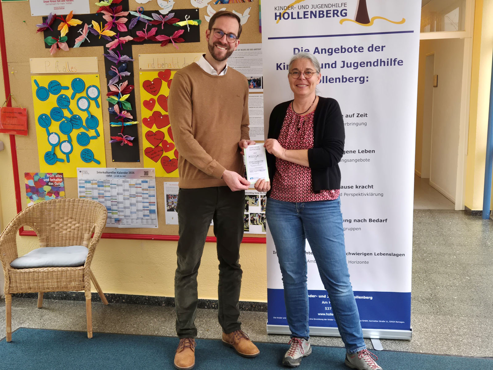 Kinder- und Jugendhilfe Hollenberg freut sich über Stadtwerke-Spende