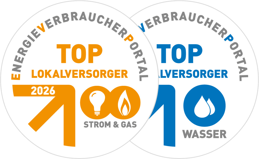 TOP Lokalversorger Strom / Gas / Wasser 2026 Siegel TOP Lokalversorger Strom / Gas / Wasser 2026